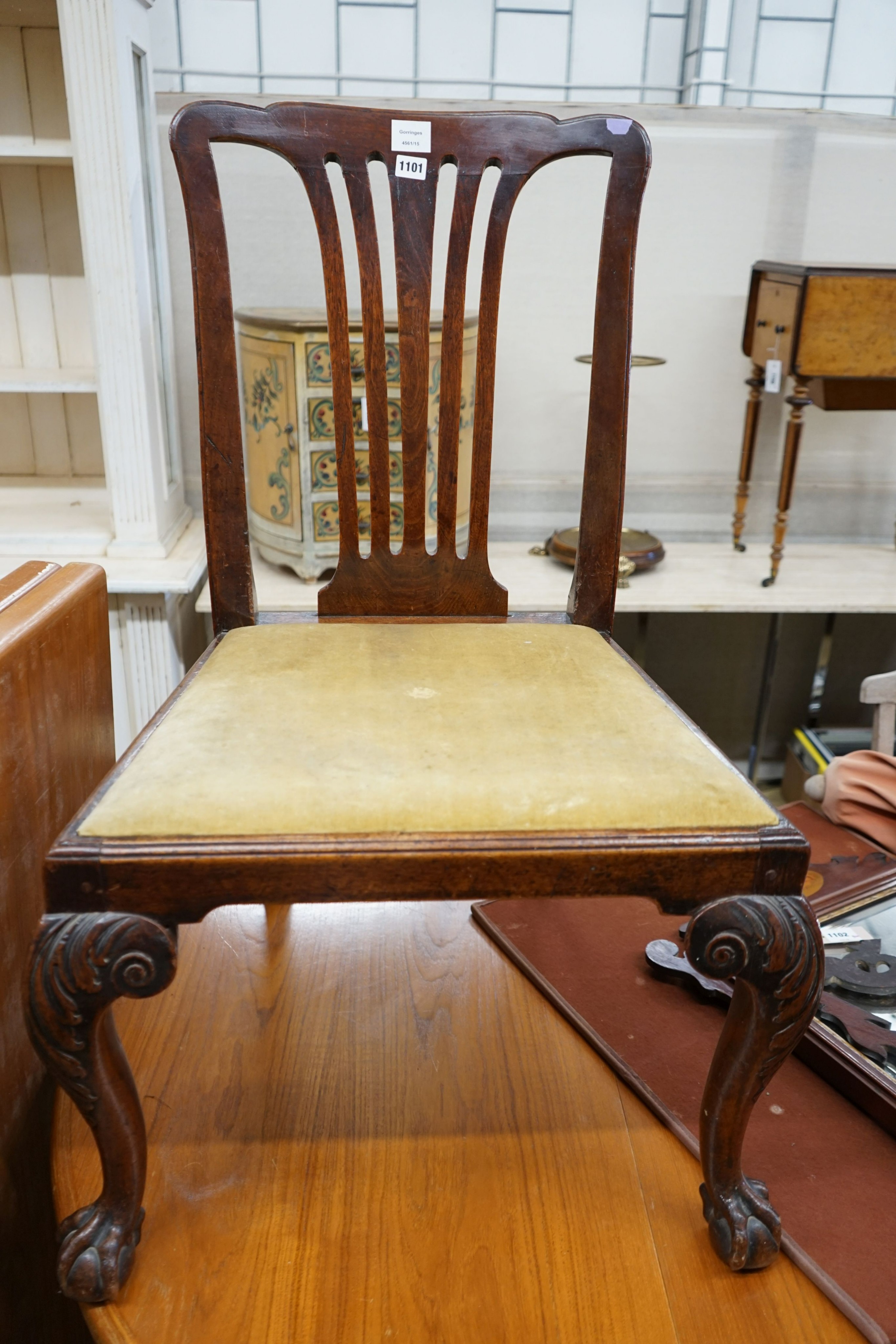 A George III mahogany dining chair